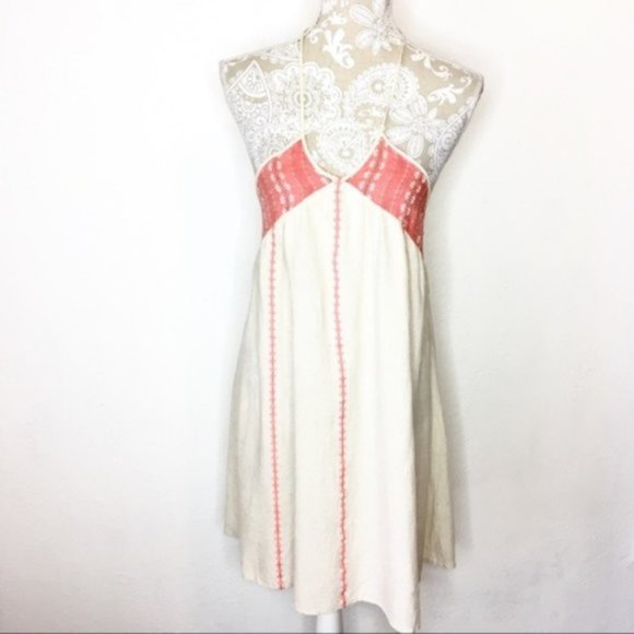 Illa Illa Skye Halter Tent Dress Crochet Coral MED - Picture 3 of 8